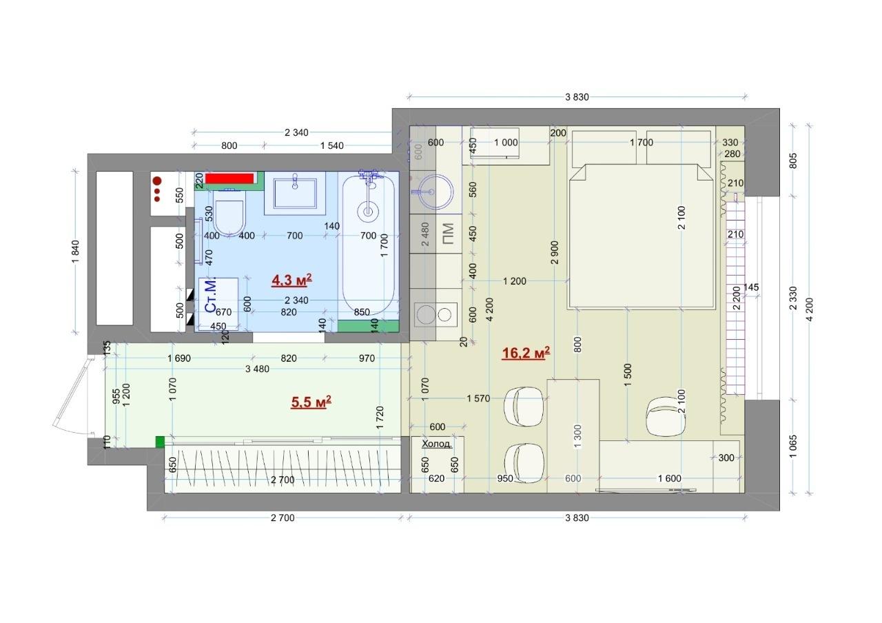 1-к. квартира, 26 м², 77 800 ₽/мес — фото № 19