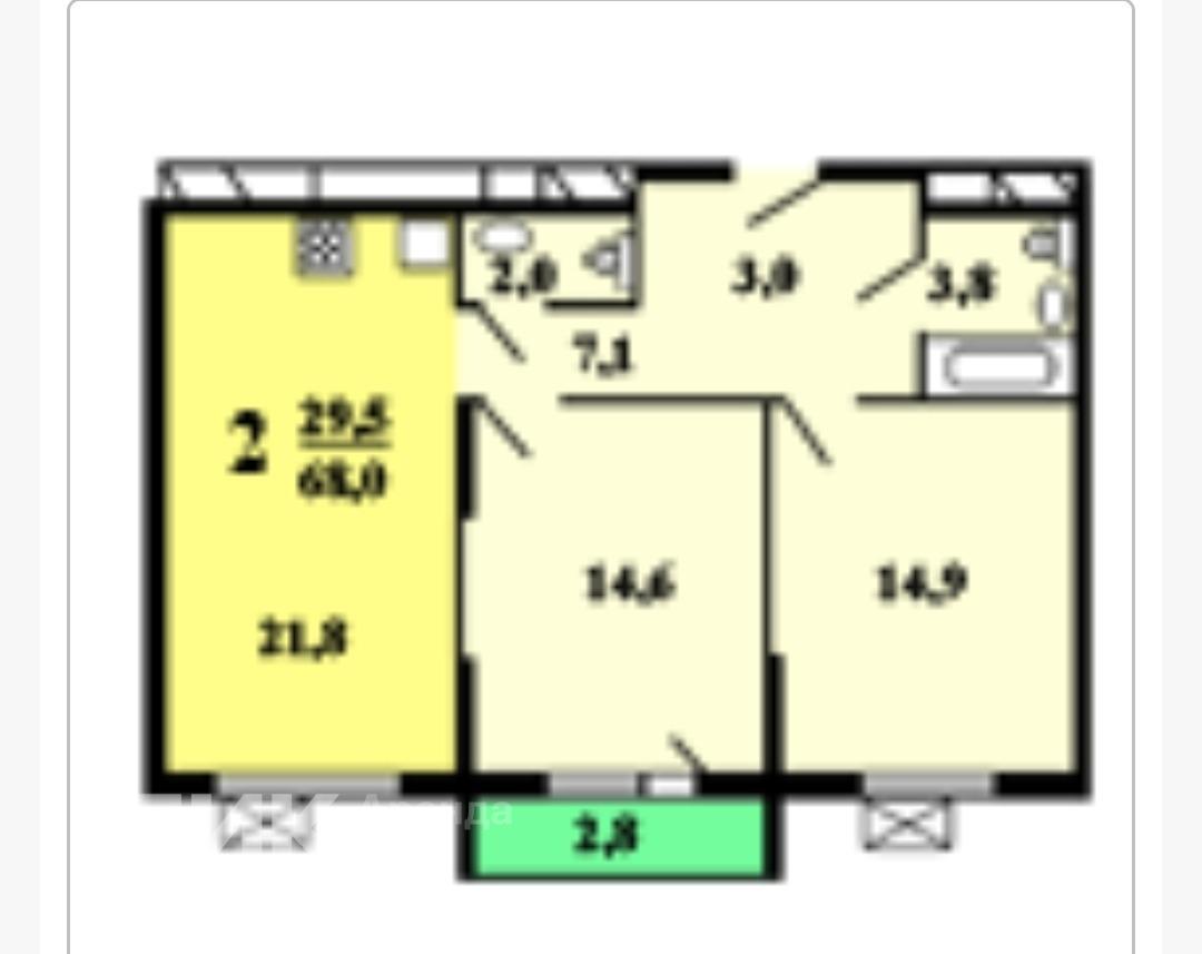 2-к. квартира, 62.2 м², 98 000 ₽/мес — фото № 19