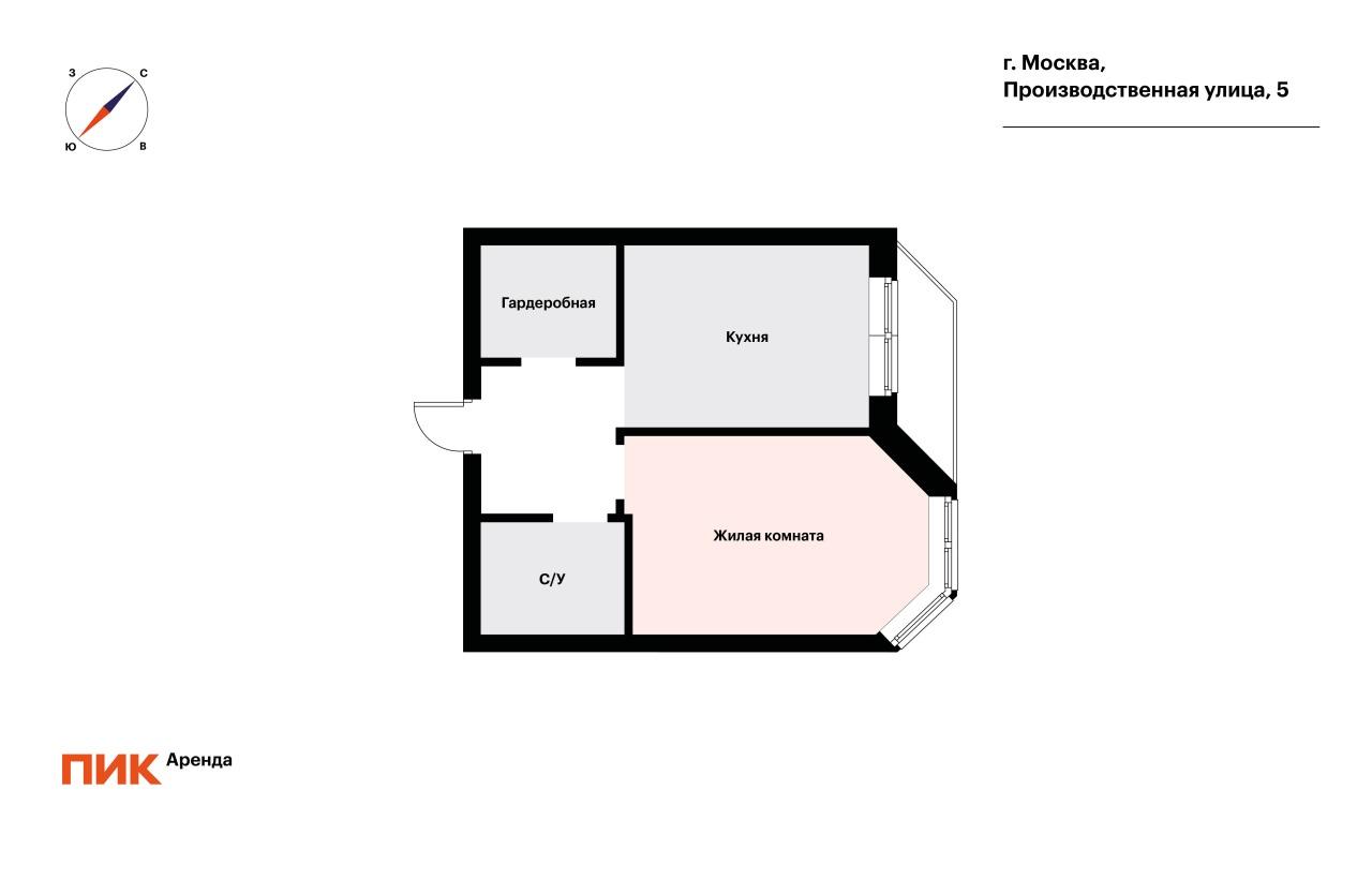 1-к. квартира, 38.5 м², 70 000 ₽/мес — фото № 23