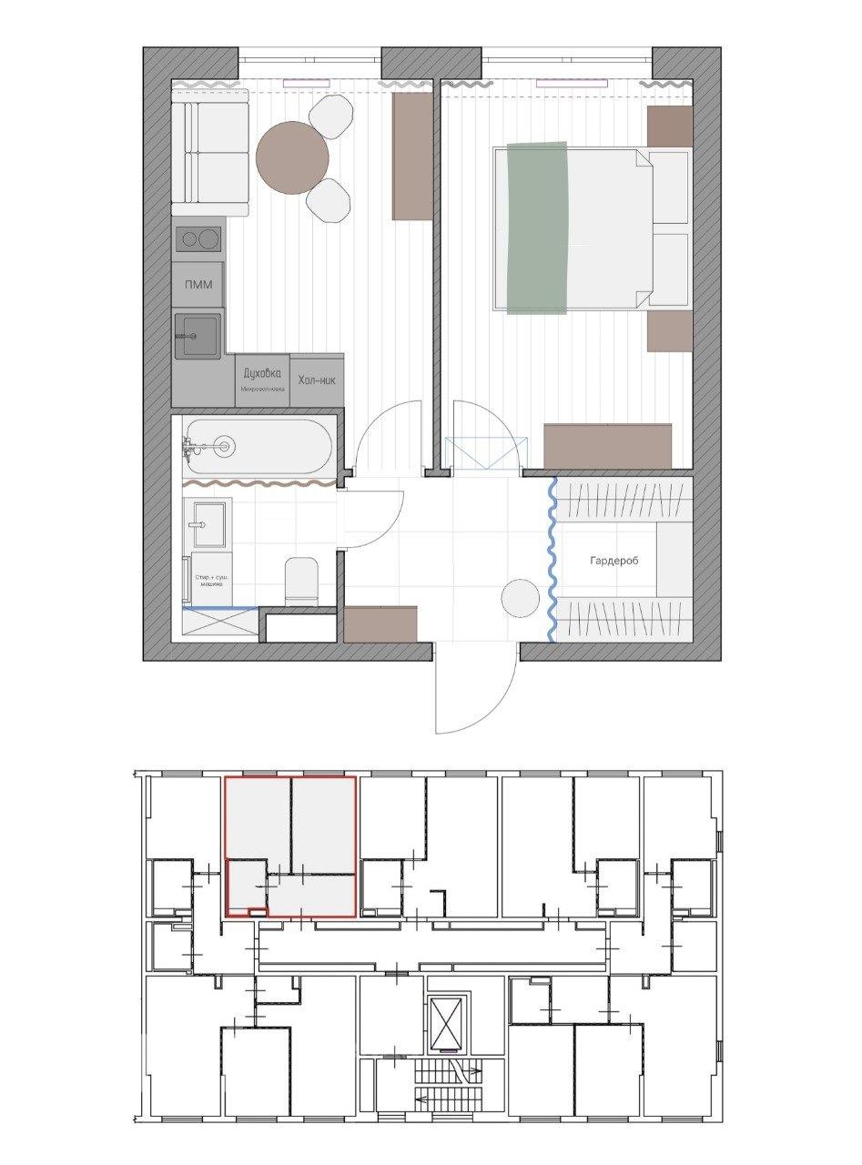 1-к. квартира, 33.5 м², 59 800 ₽/мес — фото № 23