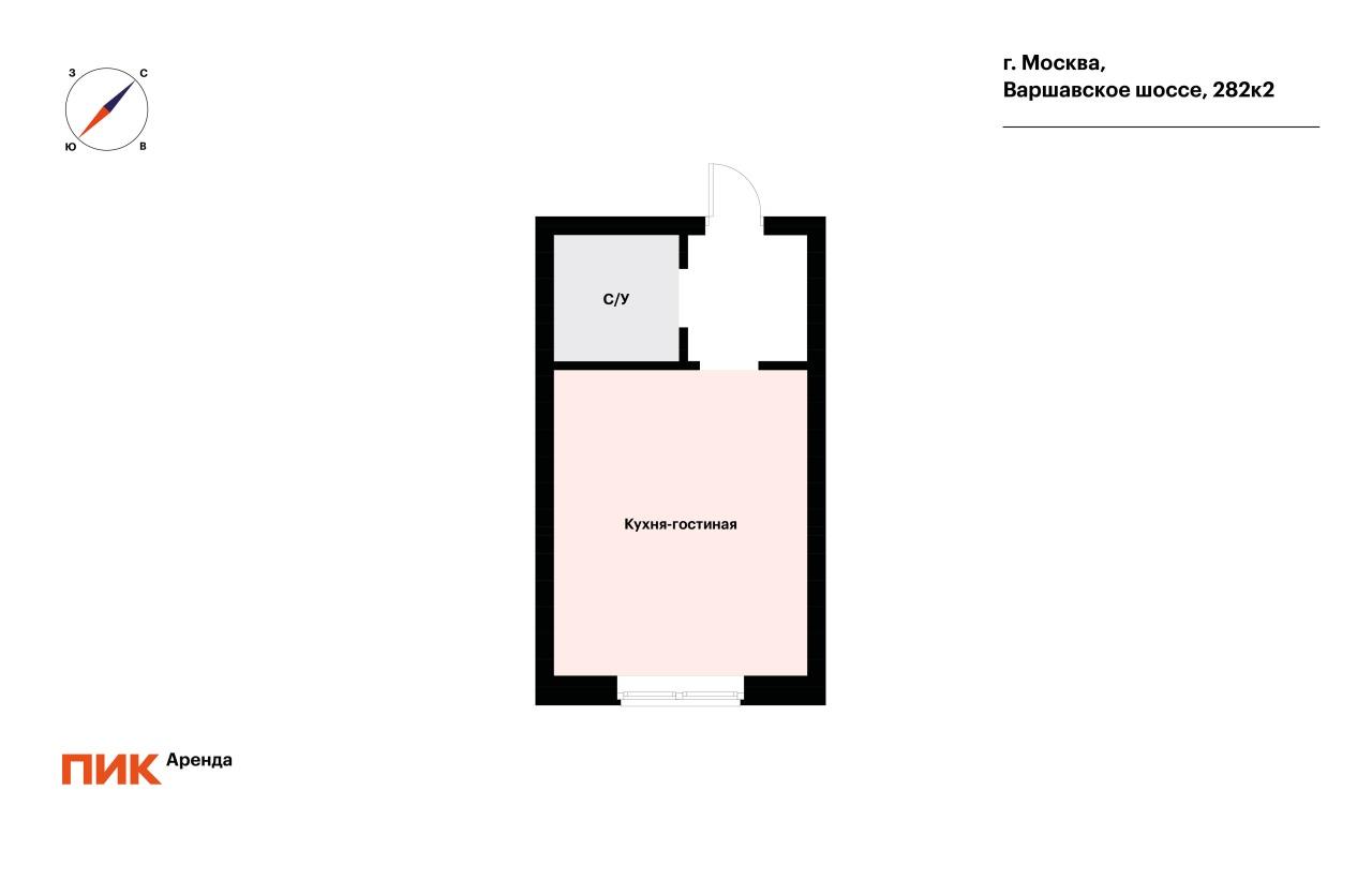 студия, 21.3 м², 45 600 ₽/мес — фото № 16