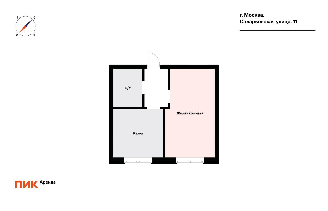 1-к. квартира, 38 м², 63 000 ₽/мес — фото № 19