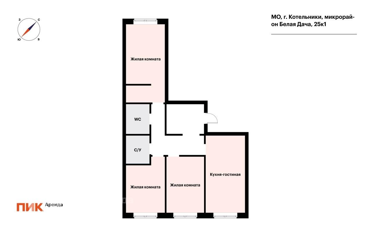 3-к. квартира, 87.1 м², 95 000 ₽/мес — фото № 29