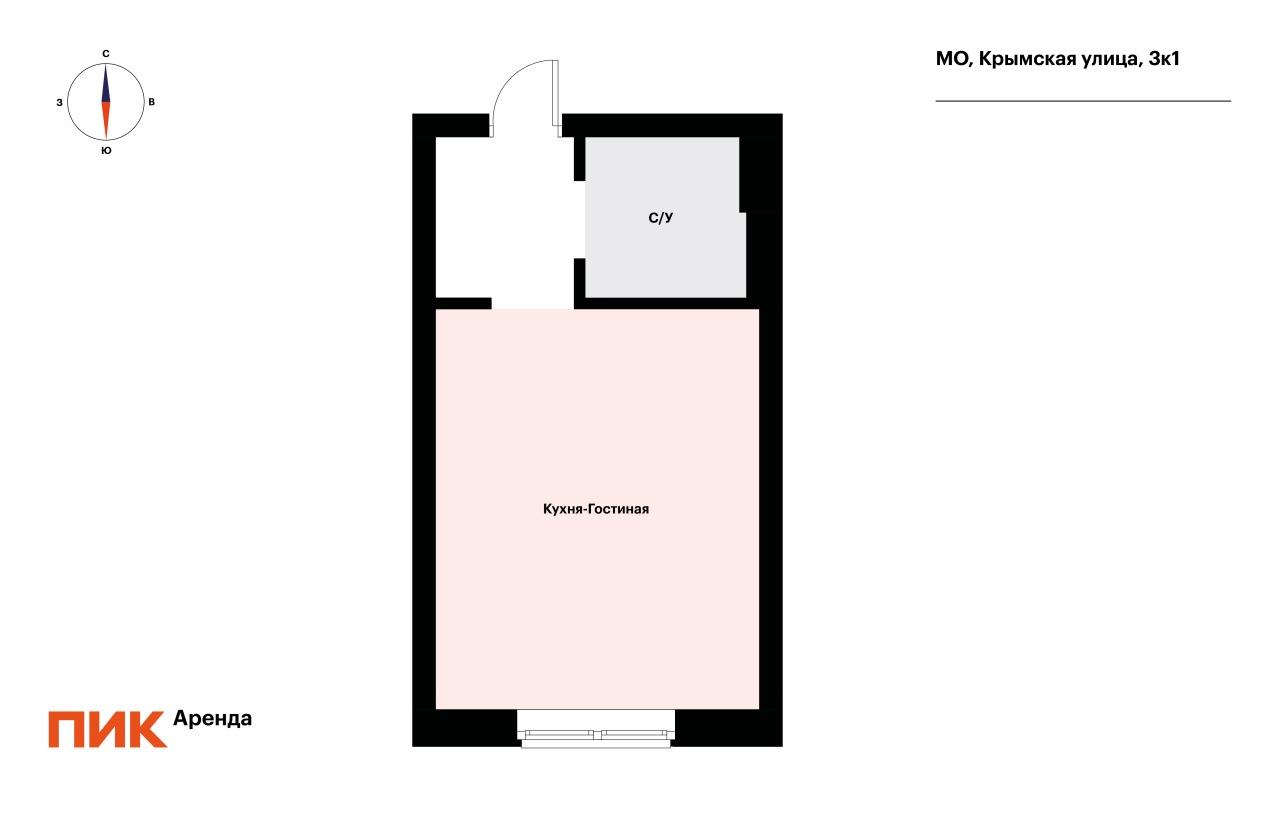 студия, 18.9 м², 36 200 ₽/мес — фото № 14