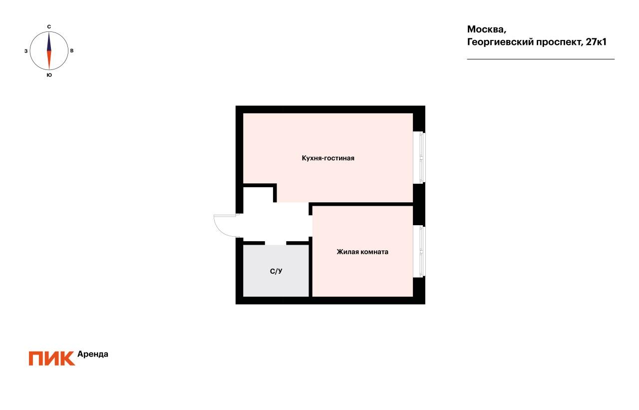 1-к. квартира, 35 м², 58 300 ₽/мес — фото № 19