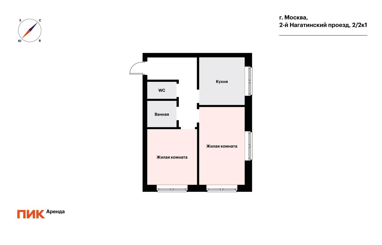 2-к. квартира, 53 м², 100 000 ₽/мес — фото № 30
