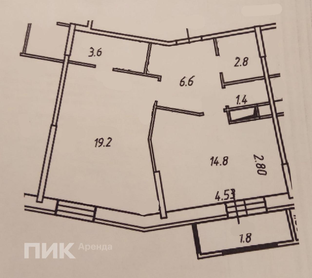 1-к. квартира, 48.4 м², 60 400 ₽/мес — фото № 22