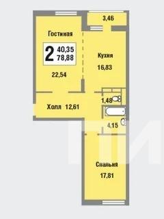 2-к. квартира, 82 м², 110 100 ₽/мес — фото № 23