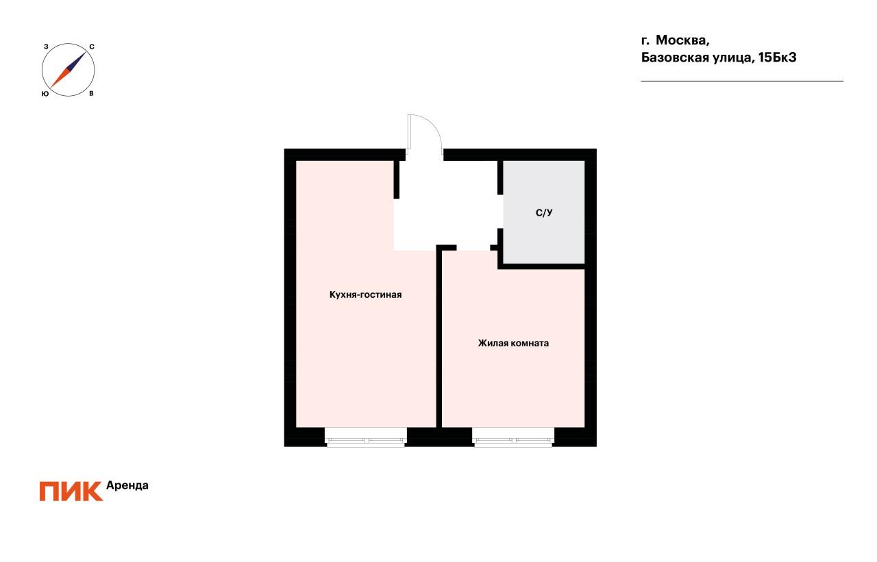 1-к. квартира, 35.6 м², 60 000 ₽/мес — фото № 17