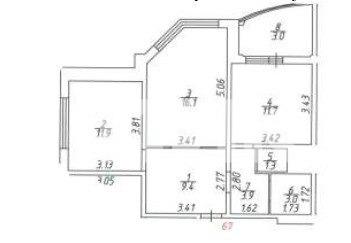 2-к. квартира, 57.3 м², 81 200 ₽/мес — фото № 24