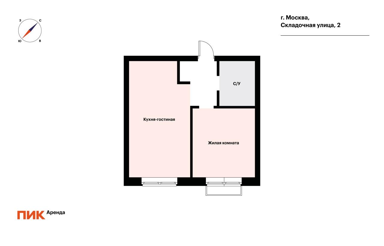 1-к. квартира, 39.8 м², 98 000 ₽/мес — фото № 21