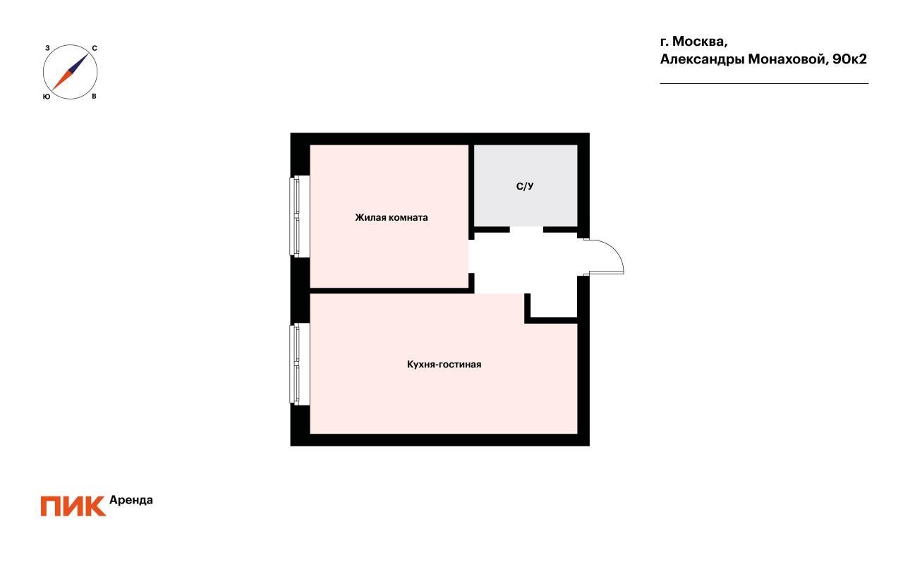 1-к. квартира, 38.3 м², 65 900 ₽/мес — фото № 17 1-к. квартира, 38.3 м², 65 900 ₽/мес — фото № 17
