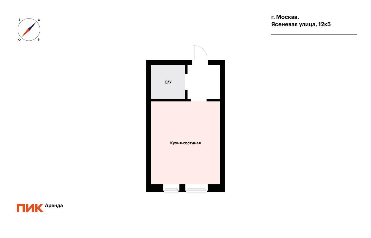 студия, 25 м², 57 700 ₽/мес — фото № 20 студия, 25 м², 57 700 ₽/мес — фото № 20