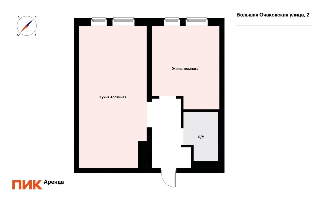 1-к. квартира, 40.8 м², 92 700 ₽/мес — фото № 17 1-к. квартира, 40.8 м², 92 700 ₽/мес — фото № 17
