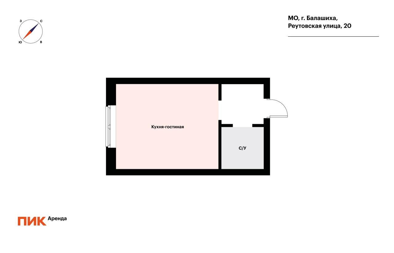 студия, 23.2 м², 47 800 ₽/мес — фото № 17 студия, 23.2 м², 47 800 ₽/мес — фото № 17