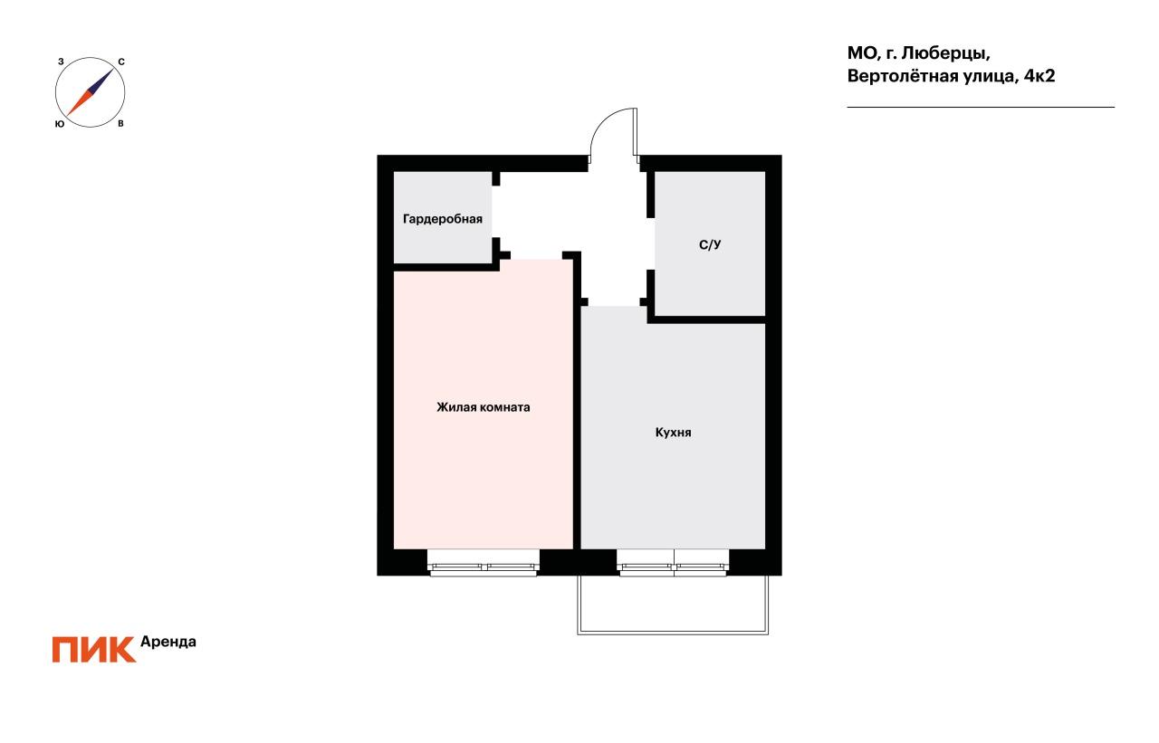 1-к. квартира, 37.4 м², 46 800 ₽/мес — фото № 17 1-к. квартира, 37.4 м², 46 800 ₽/мес — фото № 17