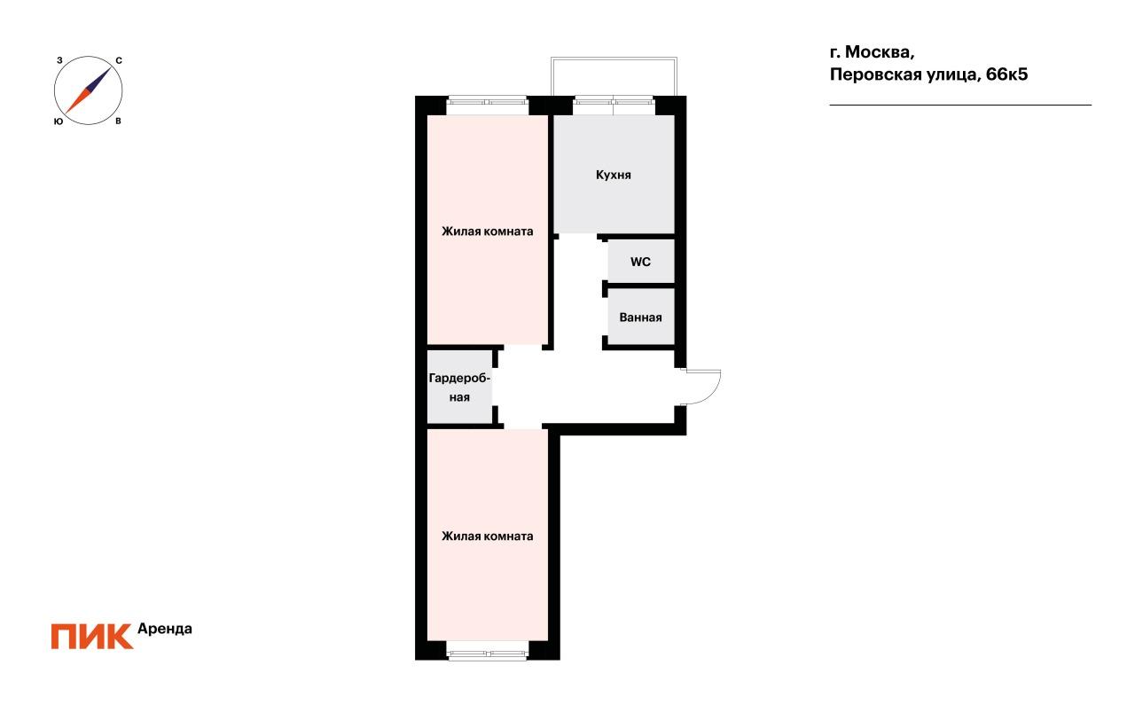2-к. квартира, 66.9 м², 89 500 ₽/мес — фото № 21 2-к. квартира, 66.9 м², 89 500 ₽/мес — фото № 21