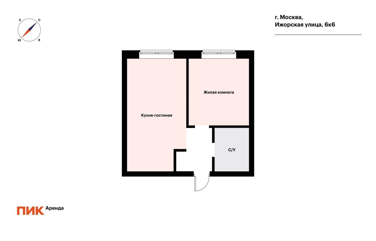 1-к. квартира, 40 м², 59 300 ₽/мес — фото № 14 1-к. квартира, 40 м², 59 300 ₽/мес — фото № 14