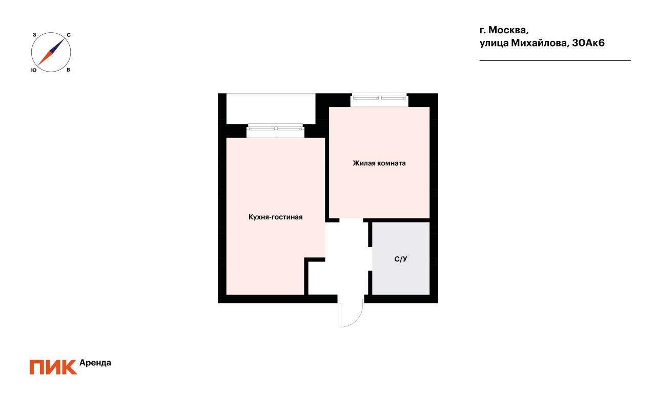 1-к. квартира, 43.2 м², 79 100 ₽/мес — фото № 17 1-к. квартира, 43.2 м², 79 100 ₽/мес — фото № 17