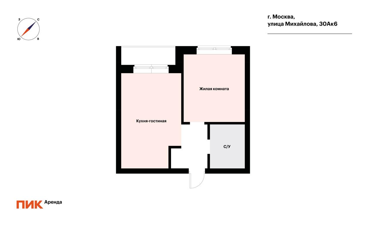 1-к. квартира, 41.2 м², 86 900 ₽/мес — фото № 19 1-к. квартира, 41.2 м², 86 900 ₽/мес — фото № 19
