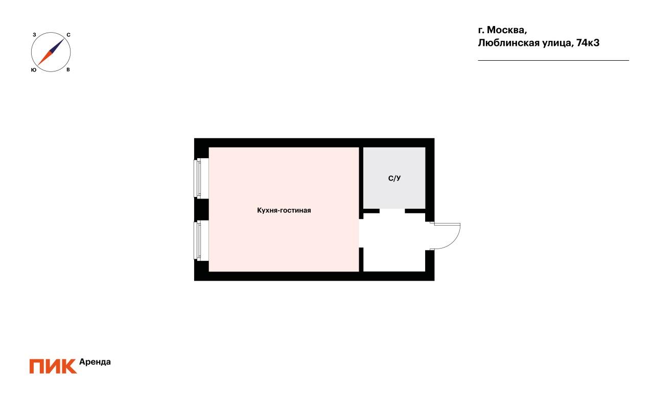 студия, 27 м², 54 000 ₽/мес — фото № 18 студия, 27 м², 54 000 ₽/мес — фото № 18