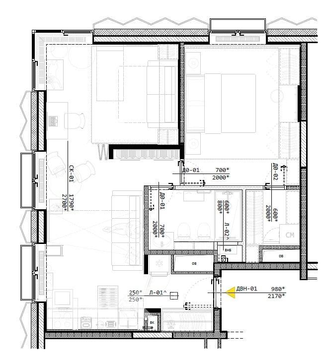 2-к. квартира, 61.2 м², 135 000 ₽/мес — фото № 30 2-к. квартира, 61.2 м², 135 000 ₽/мес — фото № 30