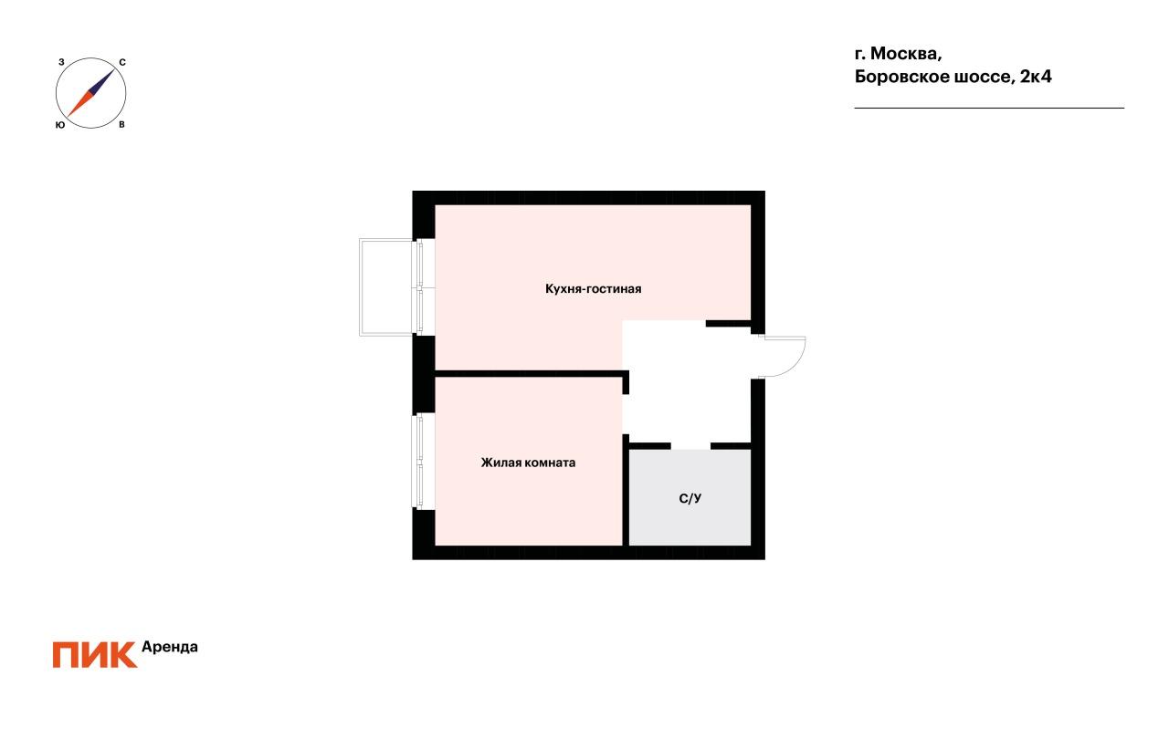 1-к. квартира, 39.8 м², 72 000 ₽/мес — фото № 19 1-к. квартира, 39.8 м², 72 000 ₽/мес — фото № 19