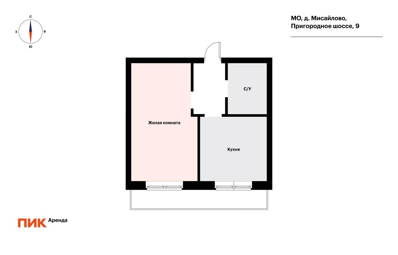 1-к. квартира, 34 м², 34 900 ₽/мес — фото № 23 1-к. квартира, 34 м², 34 900 ₽/мес — фото № 23