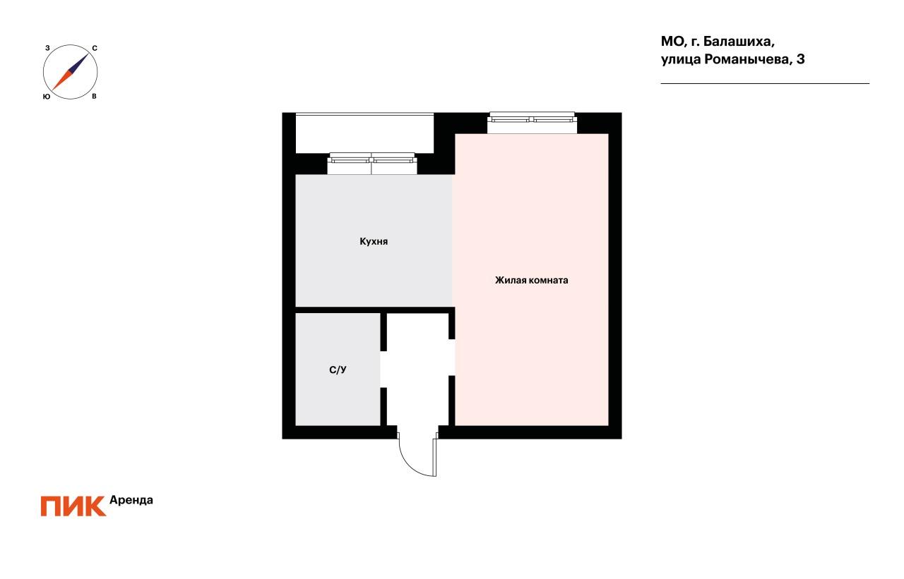 студия, 31.5 м², 37 200 ₽/мес — фото № 21 студия, 31.5 м², 37 200 ₽/мес — фото № 21