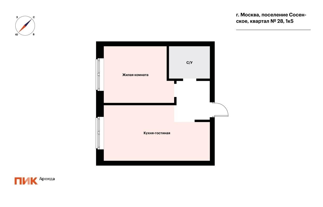 1-к. квартира, 41.3 м², 60 000 ₽/мес — фото № 16 1-к. квартира, 41.3 м², 60 000 ₽/мес — фото № 16