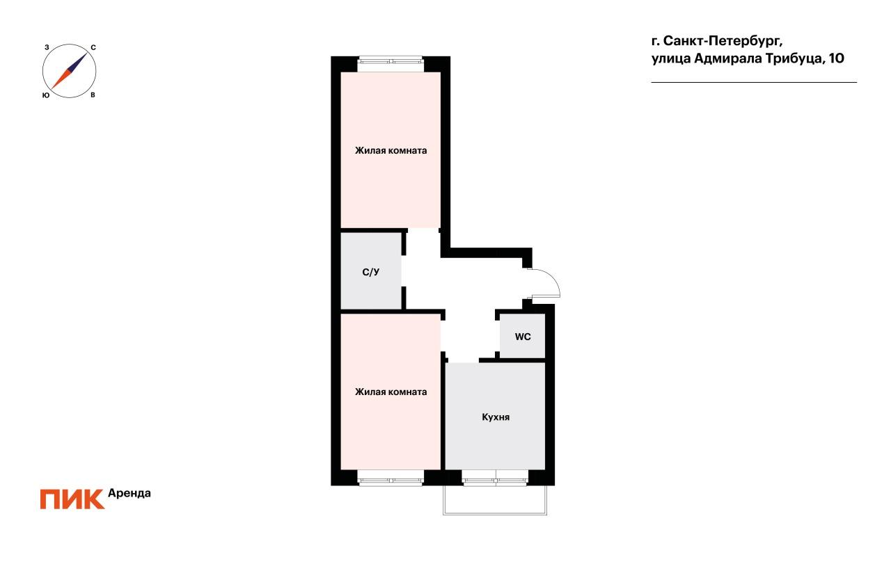 2-к. квартира, 69.2 м², 82 000 ₽/мес — фото № 22 2-к. квартира, 69.2 м², 82 000 ₽/мес — фото № 22