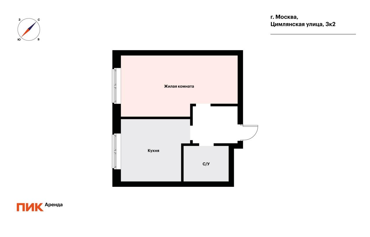 1-к. квартира, 40.7 м², 68 000 ₽/мес — фото № 15 1-к. квартира, 40.7 м², 68 000 ₽/мес — фото № 15