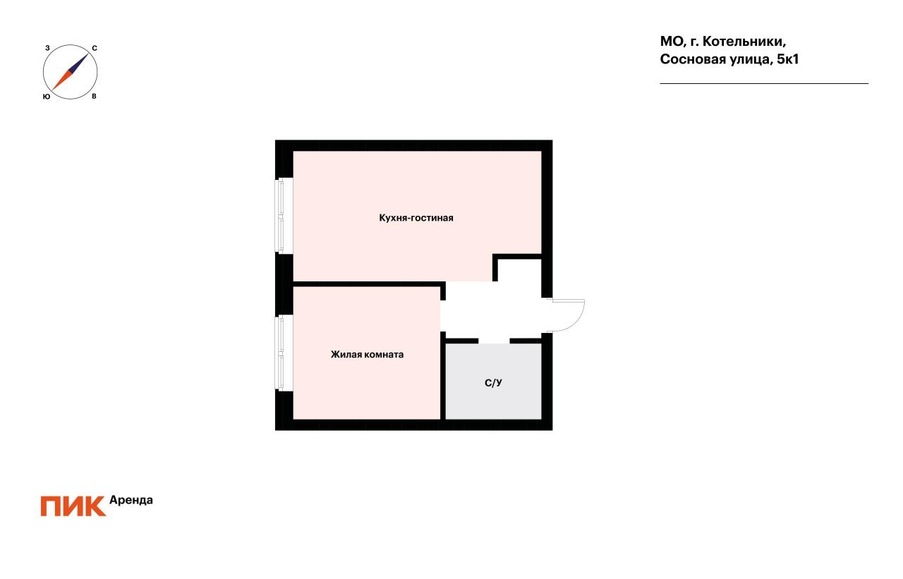1-к. квартира, 43 м², 73 000 ₽/мес — фото № 21 1-к. квартира, 43 м², 73 000 ₽/мес — фото № 21