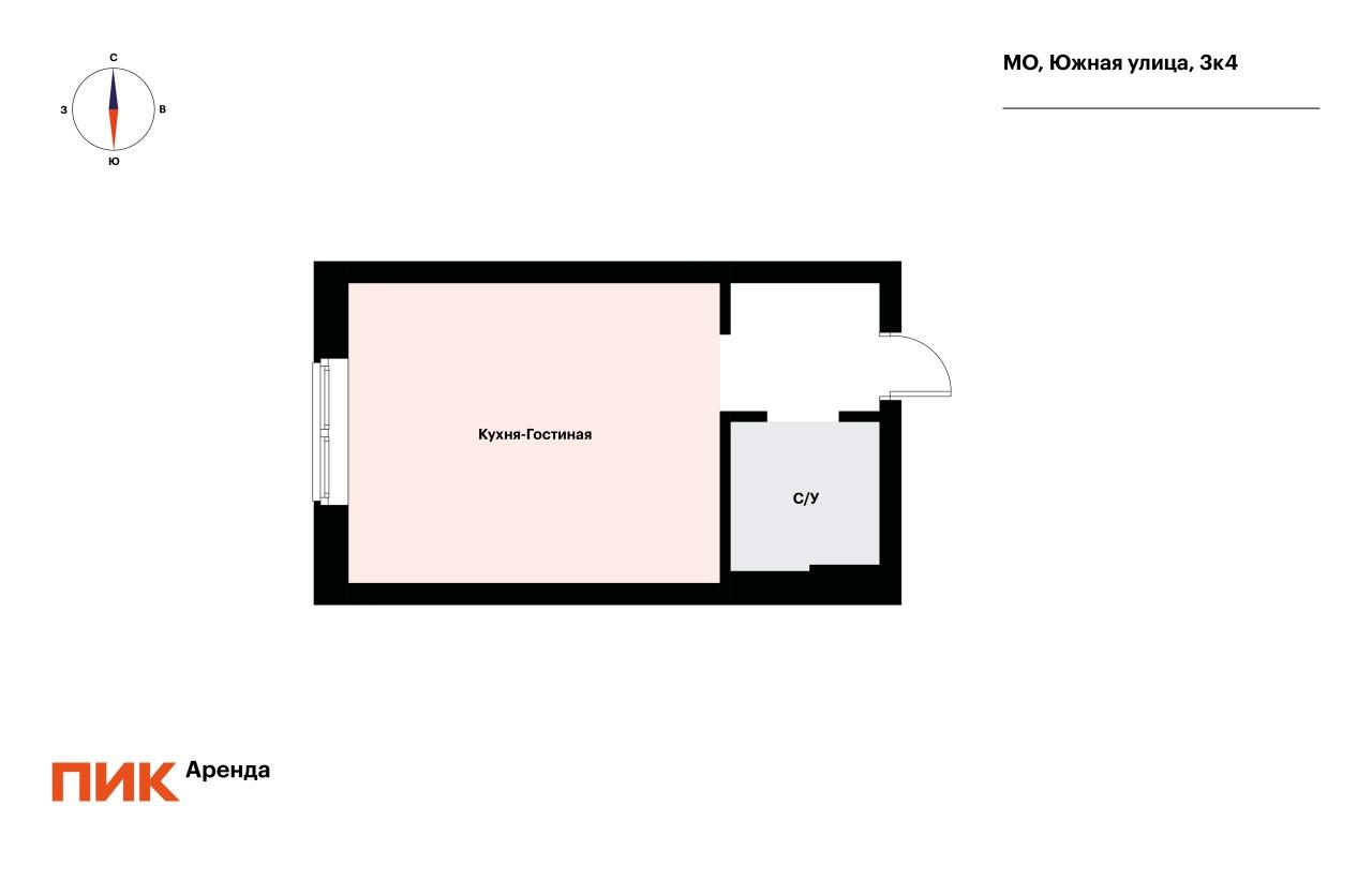 студия, 19.6 м², 32 000 ₽/мес — фото № 17 студия, 19.6 м², 32 000 ₽/мес — фото № 17