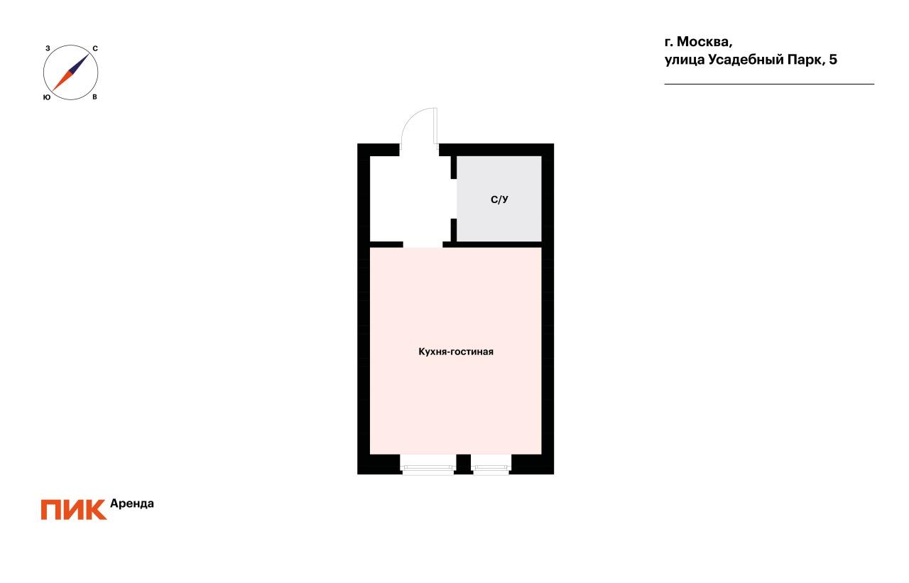 студия, 19.9 м², 43 300 ₽/мес — фото № 19 студия, 19.9 м², 43 300 ₽/мес — фото № 19