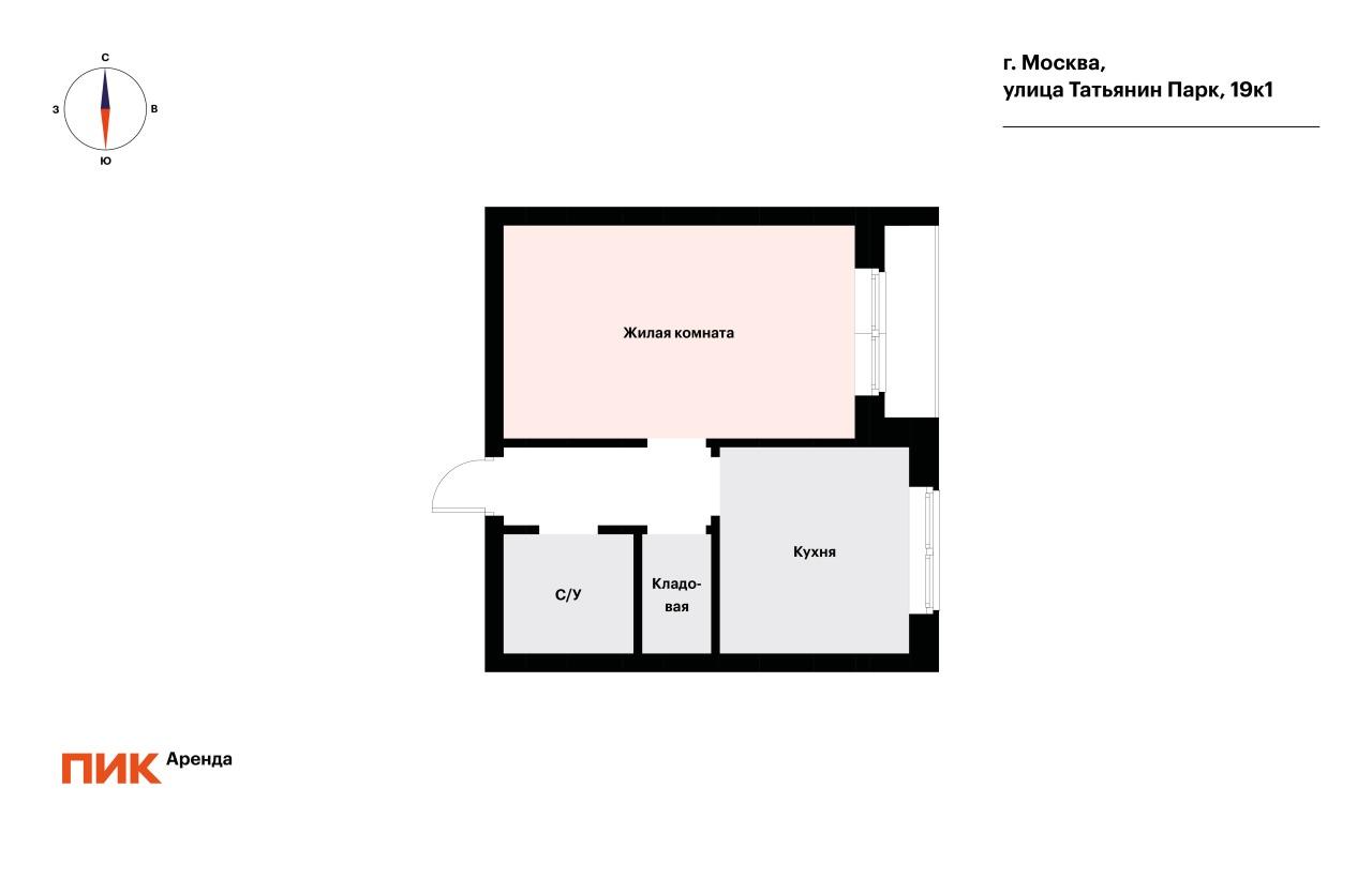 1-к. квартира, 34.7 м², 62 400 ₽/мес — фото № 22 1-к. квартира, 34.7 м², 62 400 ₽/мес — фото № 22