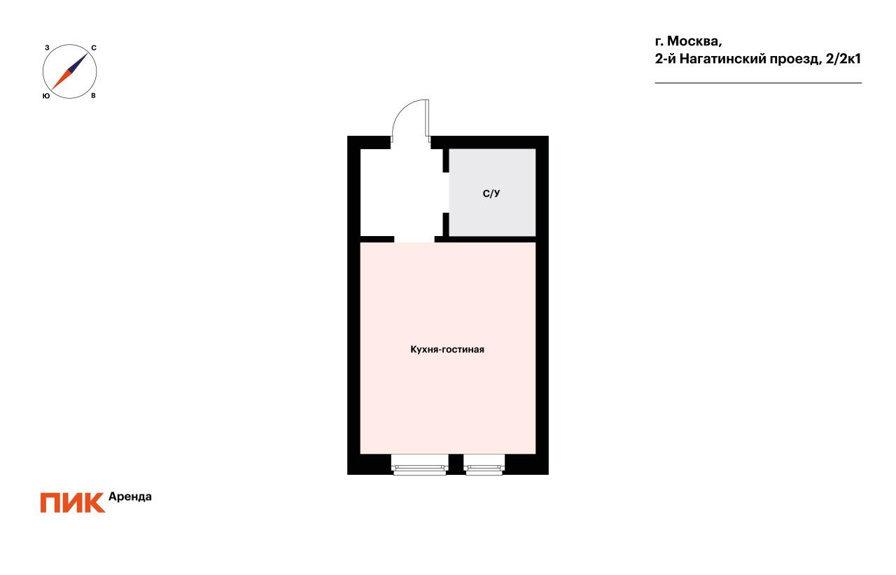 студия, 19.8 м², 65 000 ₽/мес — фото № 20 студия, 19.8 м², 65 000 ₽/мес — фото № 20