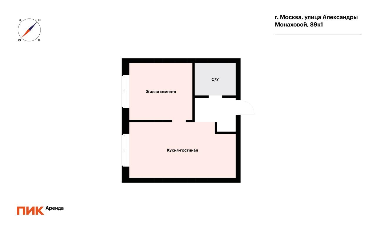 1-к. квартира, 33 м², 53 900 ₽/мес — фото № 18 1-к. квартира, 33 м², 53 900 ₽/мес — фото № 18