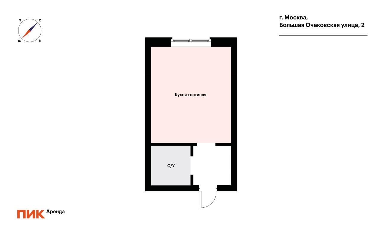 студия, 19.7 м², 58 300 ₽/мес — фото № 16 студия, 19.7 м², 58 300 ₽/мес — фото № 16
