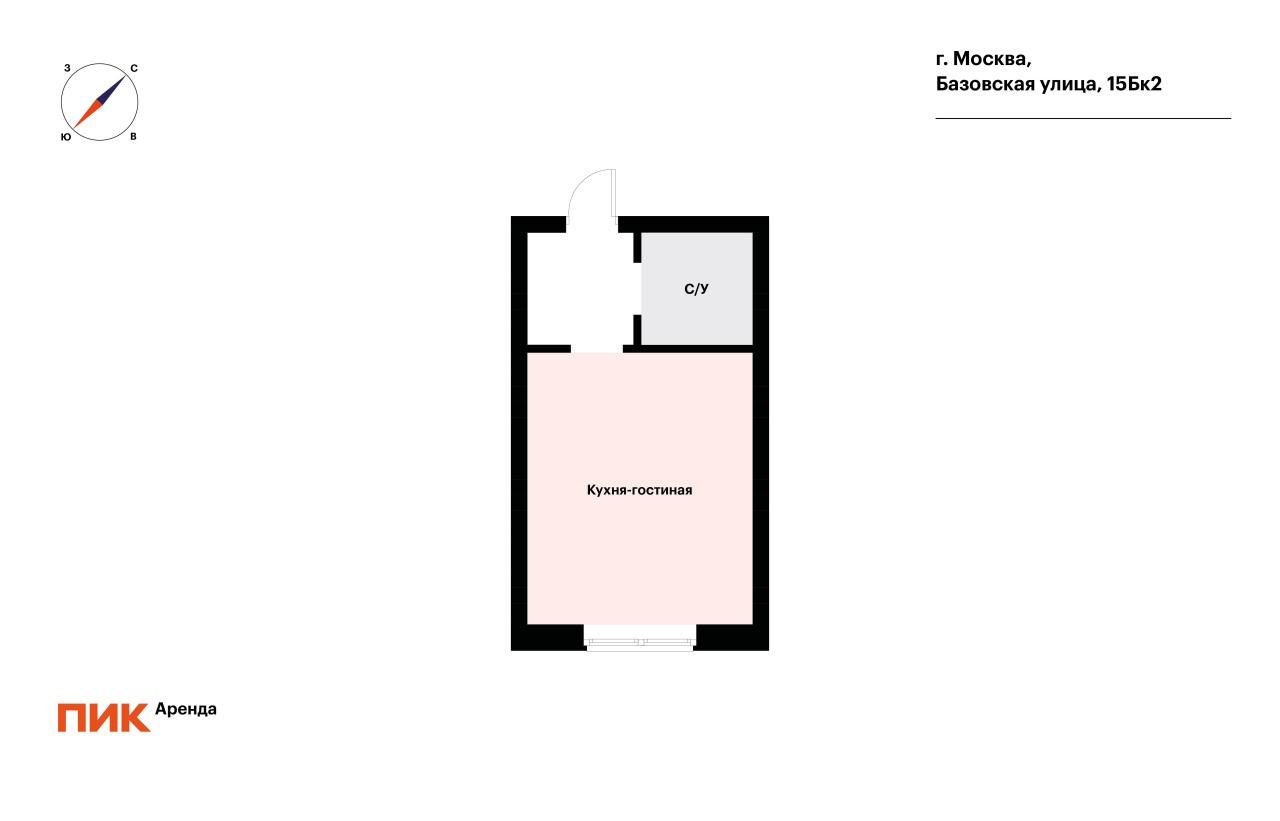 студия, 19.7 м², 52 500 ₽/мес — фото № 12 студия, 19.7 м², 52 500 ₽/мес — фото № 12